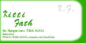 kitti fath business card