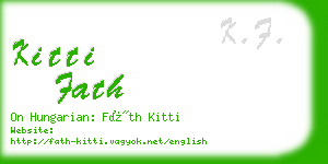 kitti fath business card